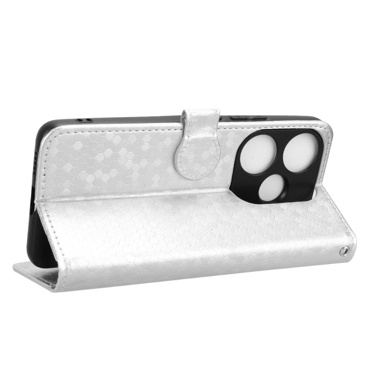 For Xiaomi Poco F6 /Redmi Turbo 3 Honeycomb Dot Texture Leather Phone Case