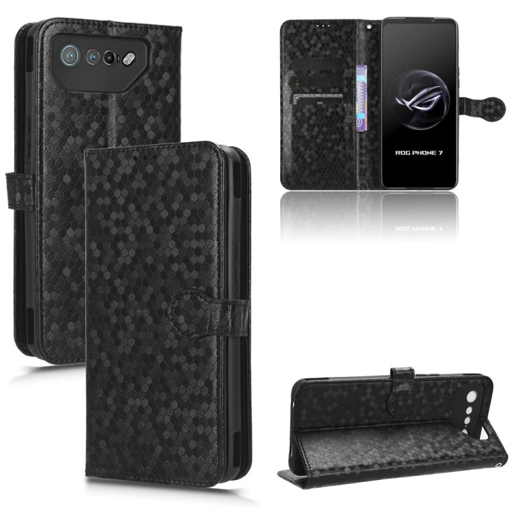 For Asus ROG Phone 7 Honeycomb Dot Texture Leather Phone Case