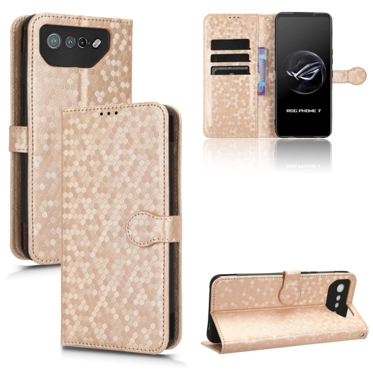 For Asus ROG Phone 7 Honeycomb Dot Texture Leather Phone Case