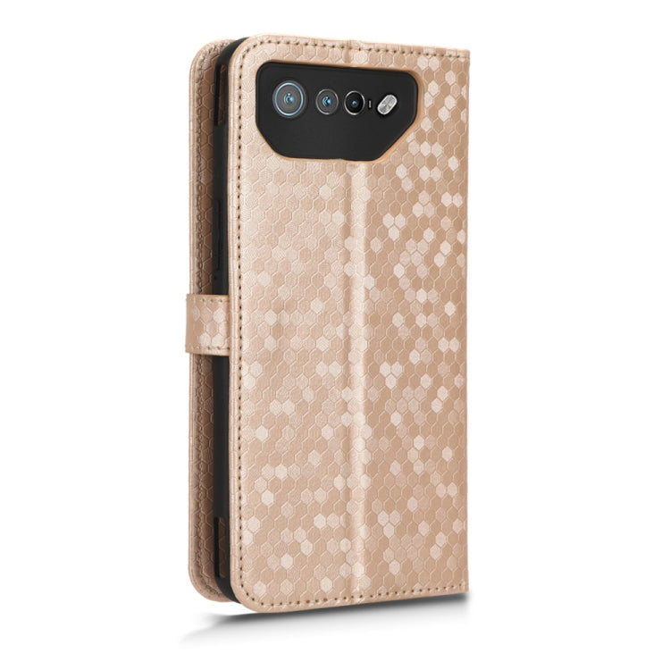 For Asus ROG Phone 7 Honeycomb Dot Texture Leather Phone Case
