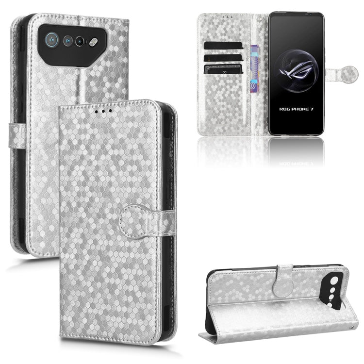 For Asus ROG Phone 7 Honeycomb Dot Texture Leather Phone Case