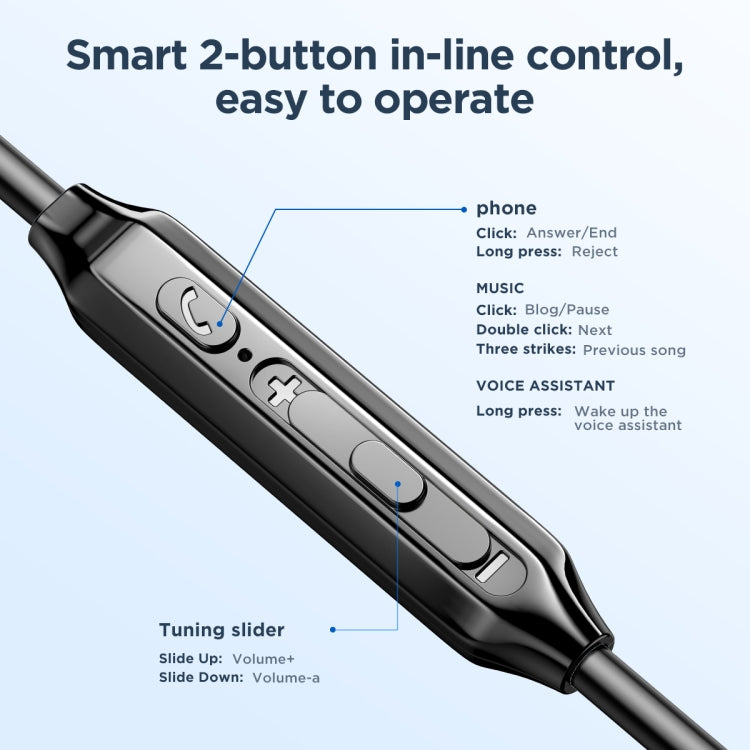 JOYRO0M JR-EW02 3.5mm In-Ear Wired Earphone, Length: 1.2m