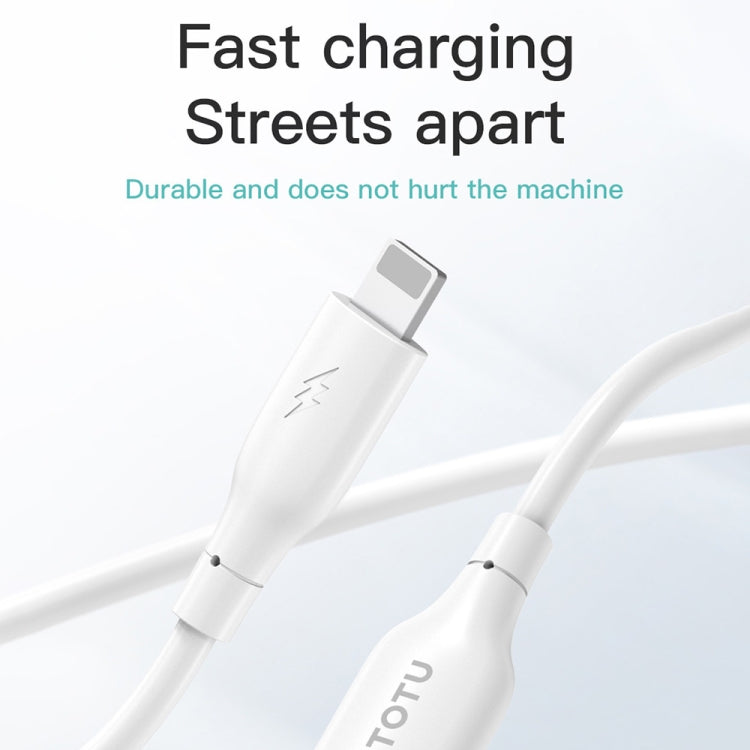 TOTU CB-3 Series USB to 8 Pin Fast Charge Data Cable, Length:1m(White)