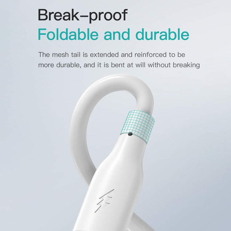 TOTU CB-3 Series USB to 8 Pin Fast Charge Data Cable, Length:1m(White)