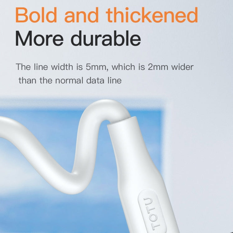 TOTU CB-4 Series USB to USB-C / Type-C Fast Charge Data Cable, Length:1m(White)
