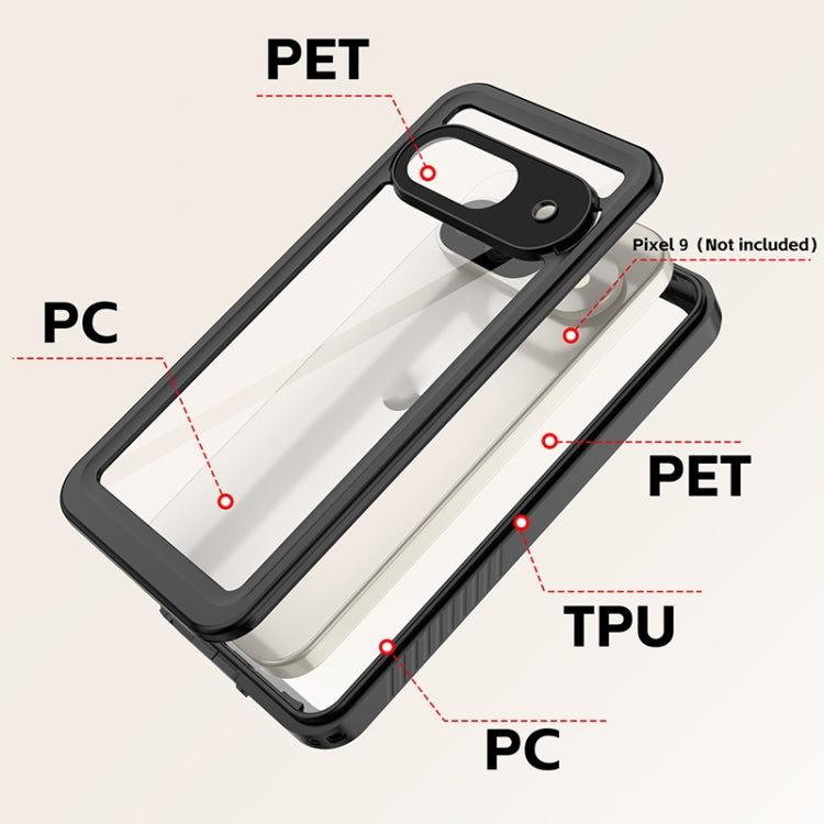 For Google Pixel 9 RedPepper Shockproof IP68 Waterproof PC + TPU Protective Case - Black