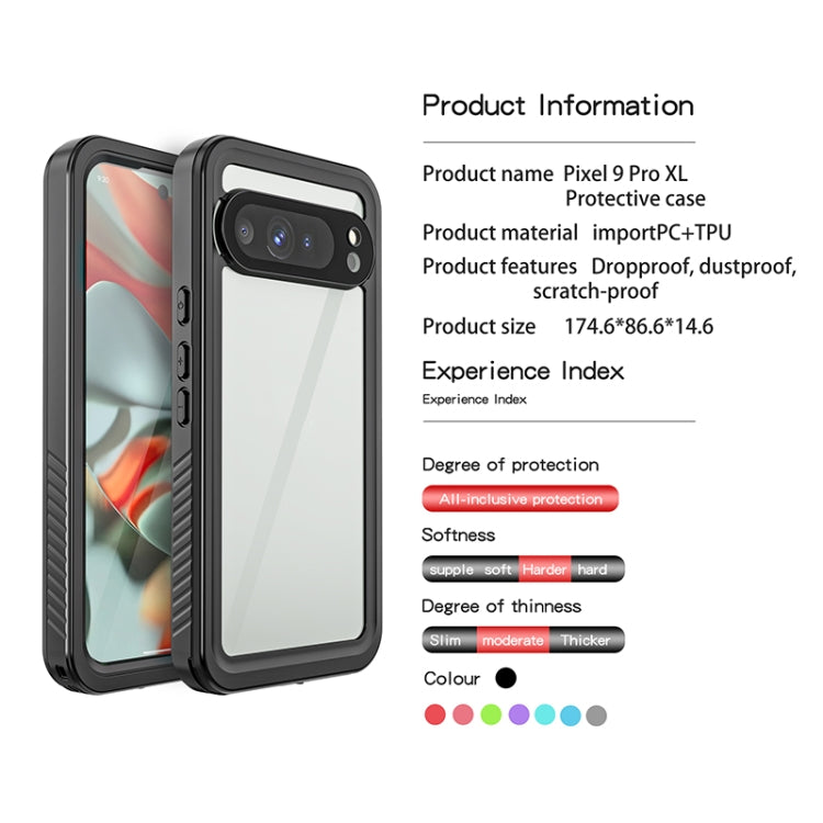 For Google Pixel 9 Pro XL RedPepper Shockproof IP68 Waterproof PC + TPU Protective Case - Black