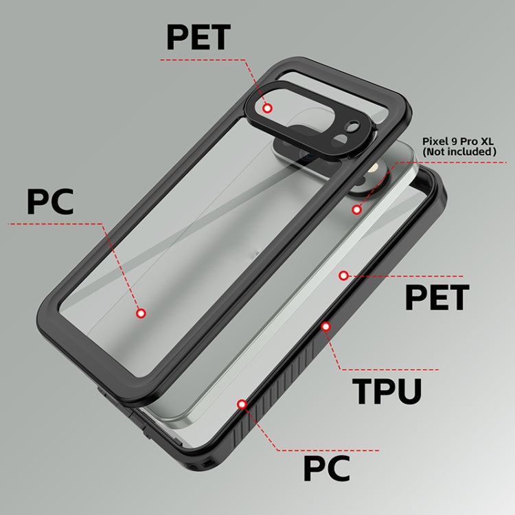For Google Pixel 9 Pro XL RedPepper Shockproof IP68 Waterproof PC + TPU Protective Case - Black
