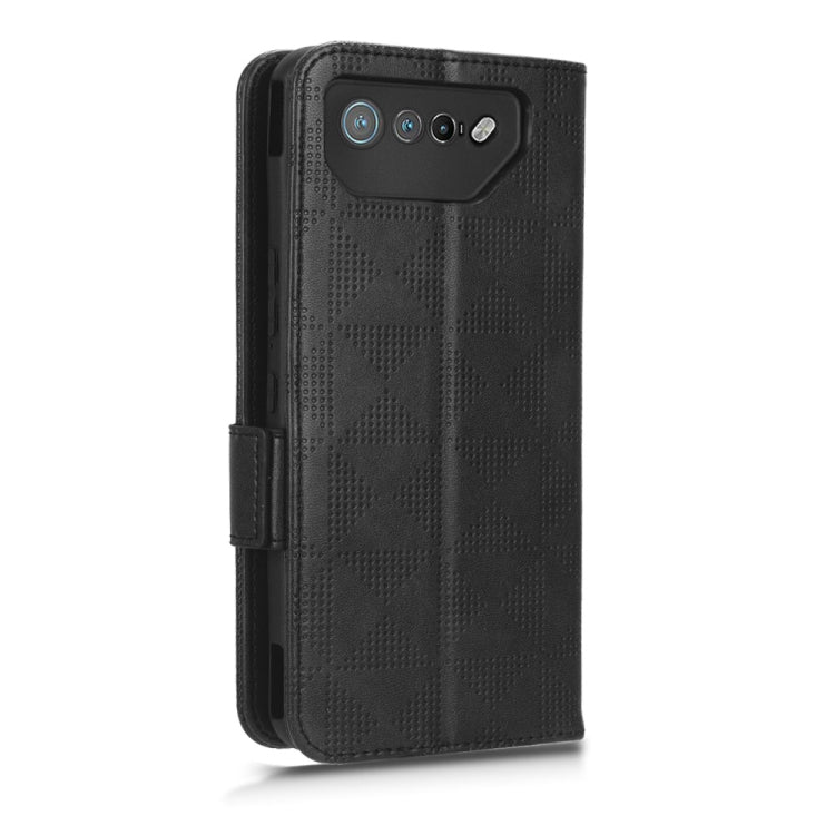 For Asus ROG Phone 7 Symmetrical Triangle Pattern Leather Phone Case