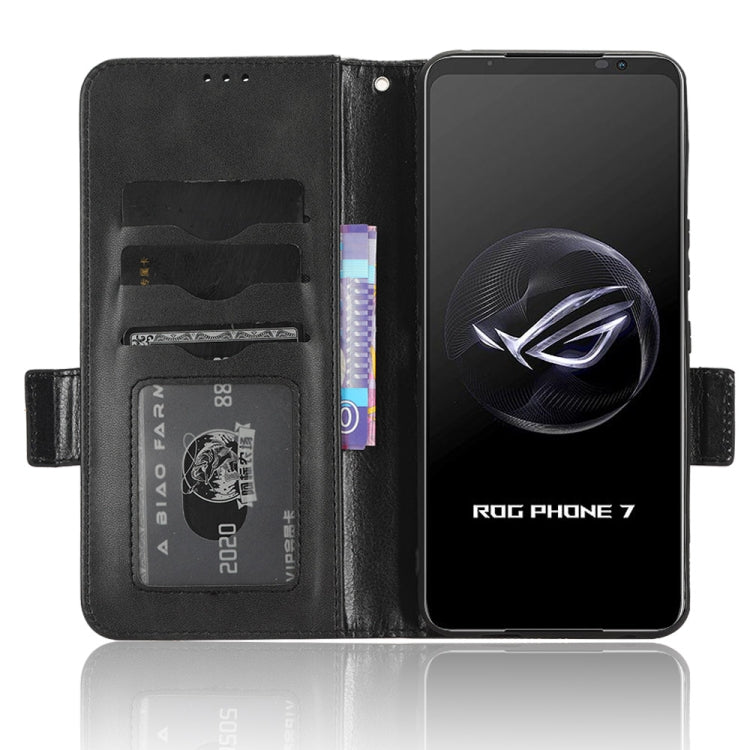 For Asus ROG Phone 7 Symmetrical Triangle Pattern Leather Phone Case