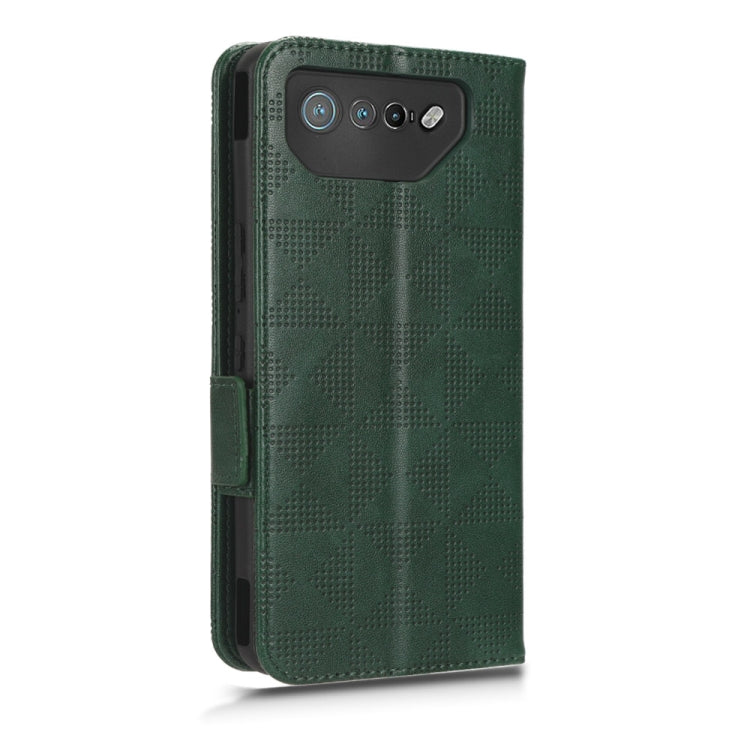 For Asus ROG Phone 7 Symmetrical Triangle Pattern Leather Phone Case
