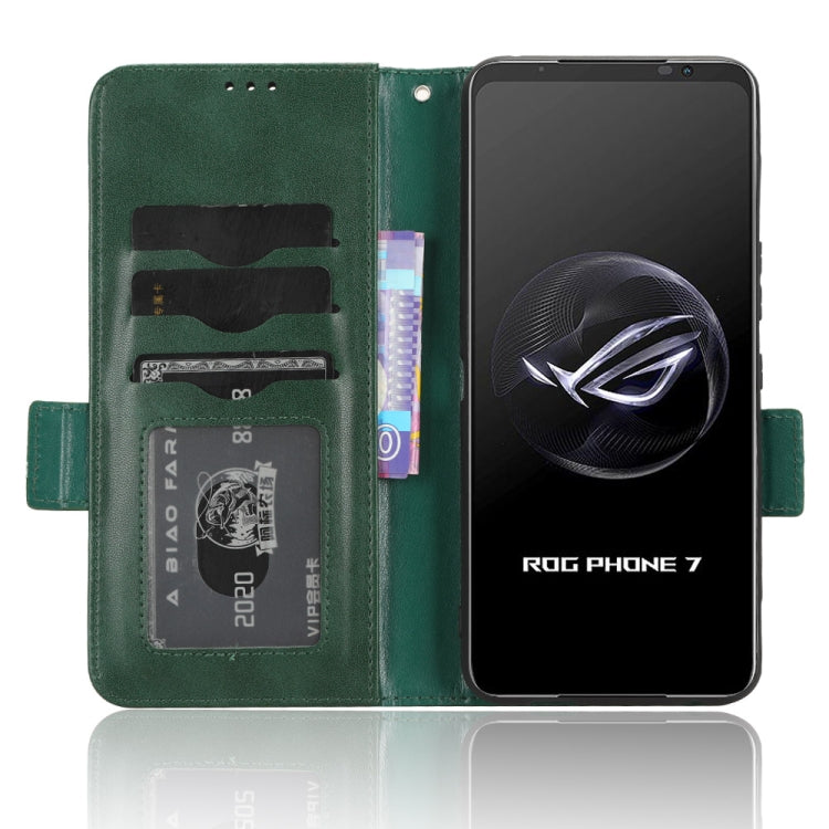For Asus ROG Phone 7 Symmetrical Triangle Pattern Leather Phone Case