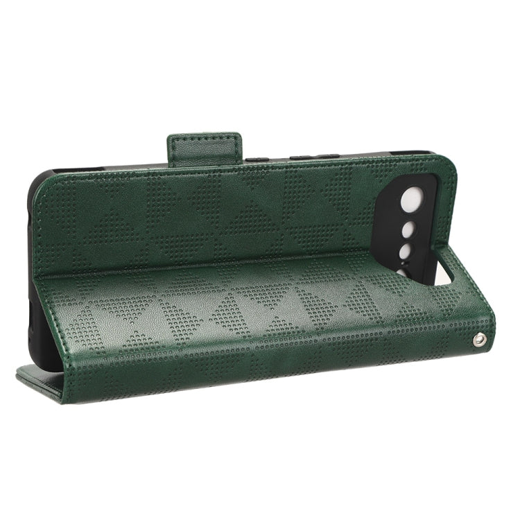 For Asus ROG Phone 7 Symmetrical Triangle Pattern Leather Phone Case