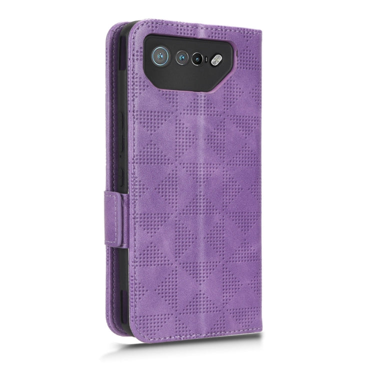 For Asus ROG Phone 7 Symmetrical Triangle Pattern Leather Phone Case
