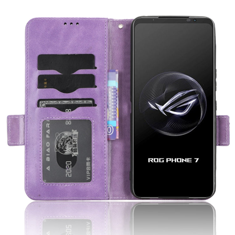 For Asus ROG Phone 7 Symmetrical Triangle Pattern Leather Phone Case