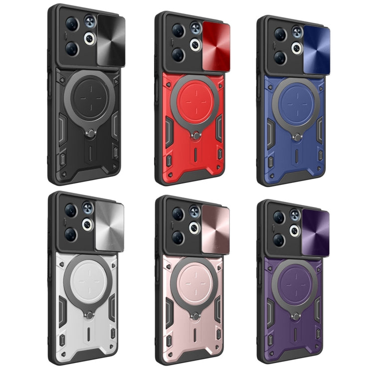 For Infinix Smart 8 Plus CD Texture Sliding Camshield Magnetic Holder Phone Case