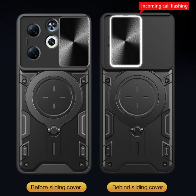 For Infinix Smart 8 Plus CD Texture Sliding Camshield Magnetic Holder Phone Case