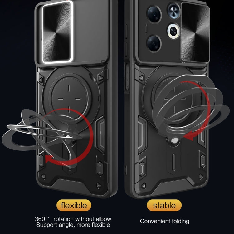 For Infinix Smart 8 Plus CD Texture Sliding Camshield Magnetic Holder Phone Case
