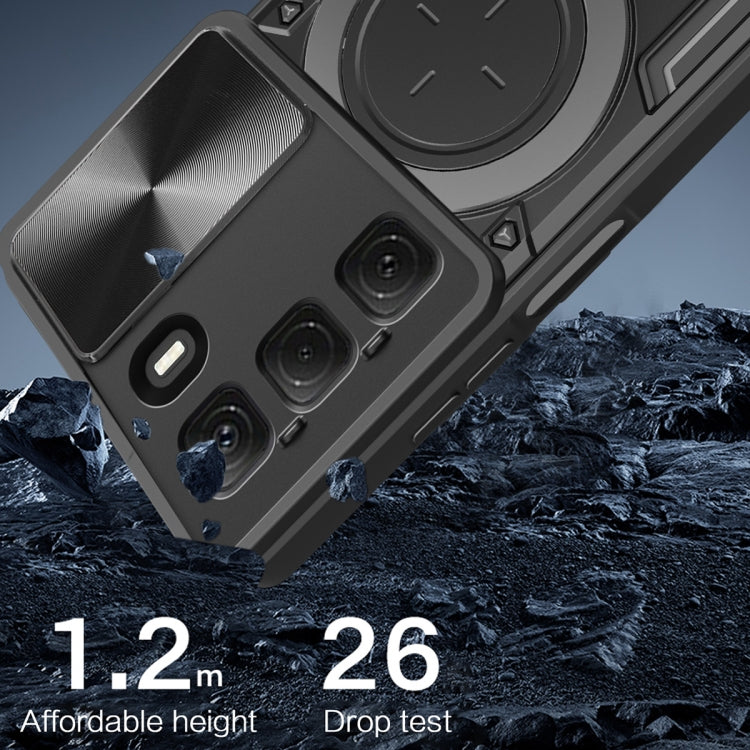 For Infinix Hot 50 4G CD Texture Sliding Camshield Magnetic Holder Phone Case