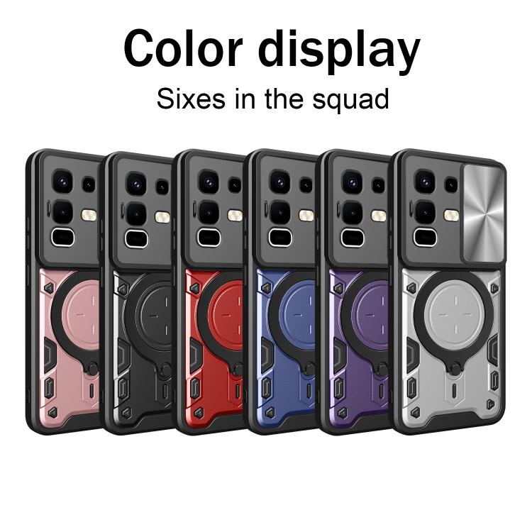 For Infinix Note 50x CD Texture Sliding Camshield Magnetic Holder Phone Case