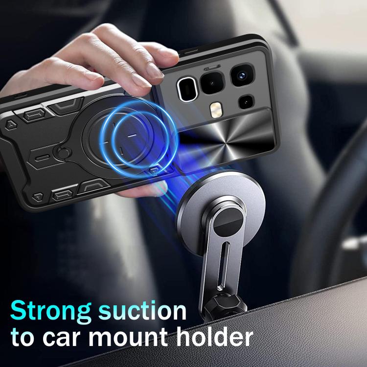 For Infinix Note 50x CD Texture Sliding Camshield Magnetic Holder Phone Case