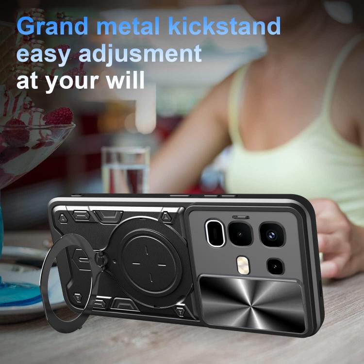 For Infinix Note 50x CD Texture Sliding Camshield Magnetic Holder Phone Case