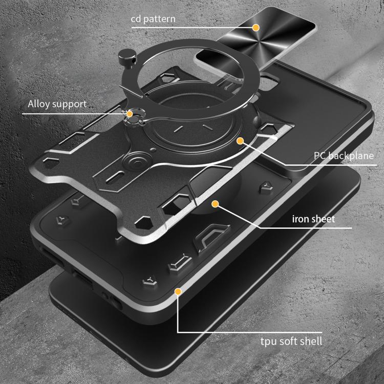 For Infinix Note 50x CD Texture Sliding Camshield Magnetic Holder Phone Case