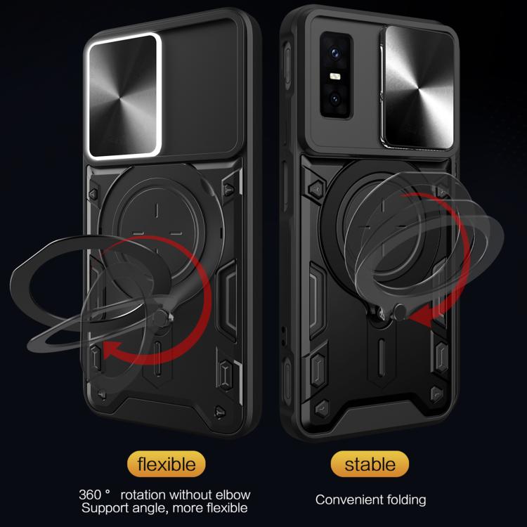For Infinix GT 30 Pro CD Texture Sliding Camshield Magnetic Holder Phone Case