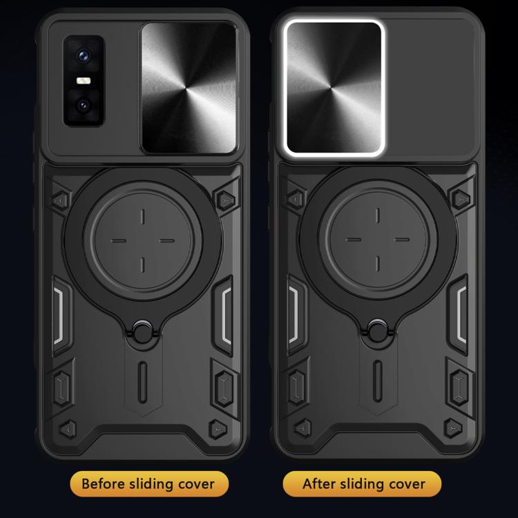 For Infinix GT 30 Pro CD Texture Sliding Camshield Magnetic Holder Phone Case