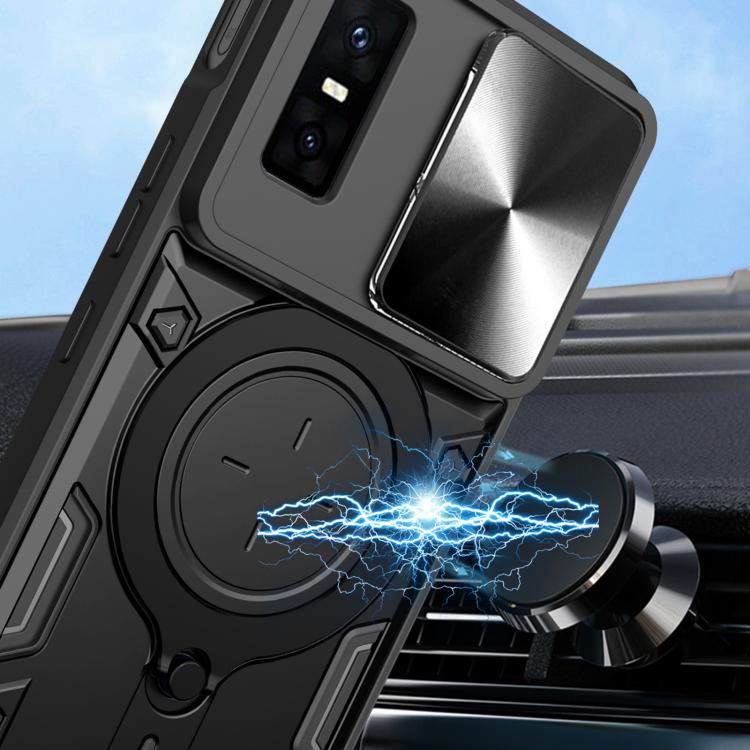 For Infinix GT 30 Pro CD Texture Sliding Camshield Magnetic Holder Phone Case