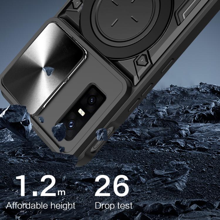 For Infinix GT 30 Pro CD Texture Sliding Camshield Magnetic Holder Phone Case