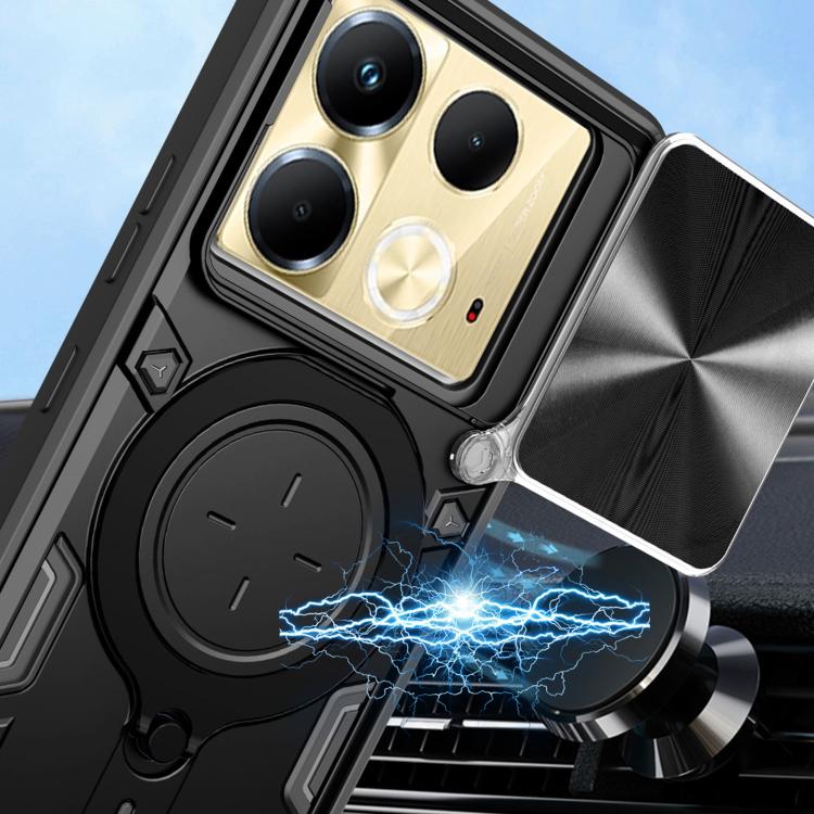 For Infinix Note 40 5G CD Texture Sliding Camshield Magnetic Holder Phone Case