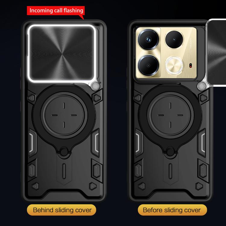For Infinix Note 40 5G CD Texture Sliding Camshield Magnetic Holder Phone Case