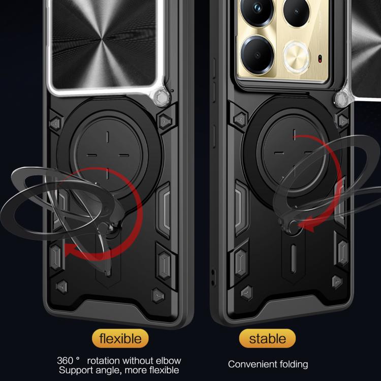 For Infinix Note 40 5G CD Texture Sliding Camshield Magnetic Holder Phone Case