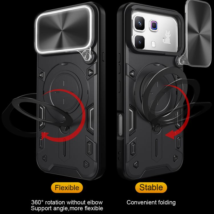 For Infinix Note Edge 5G CD Texture Sliding Camshield Magnetic Holder Phone Case