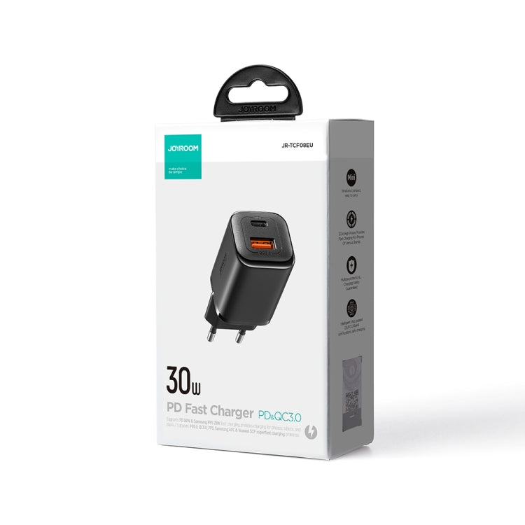 JOYROOM TCF08 30W USB+USB-C / Type-C Dual Port Charger, Plug: