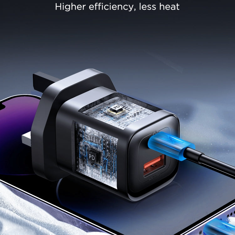 JOYROOM TCF08 30W USB+USB-C / Type-C Dual Port Charger, Plug: