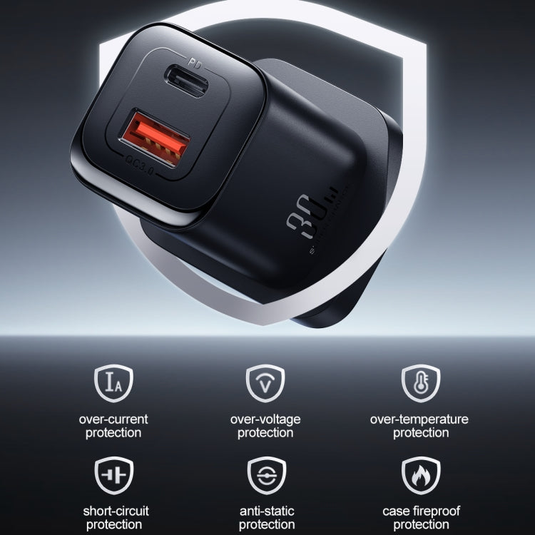 JOYROOM TCF08 30W USB+USB-C / Type-C Dual Port Charger, Plug: