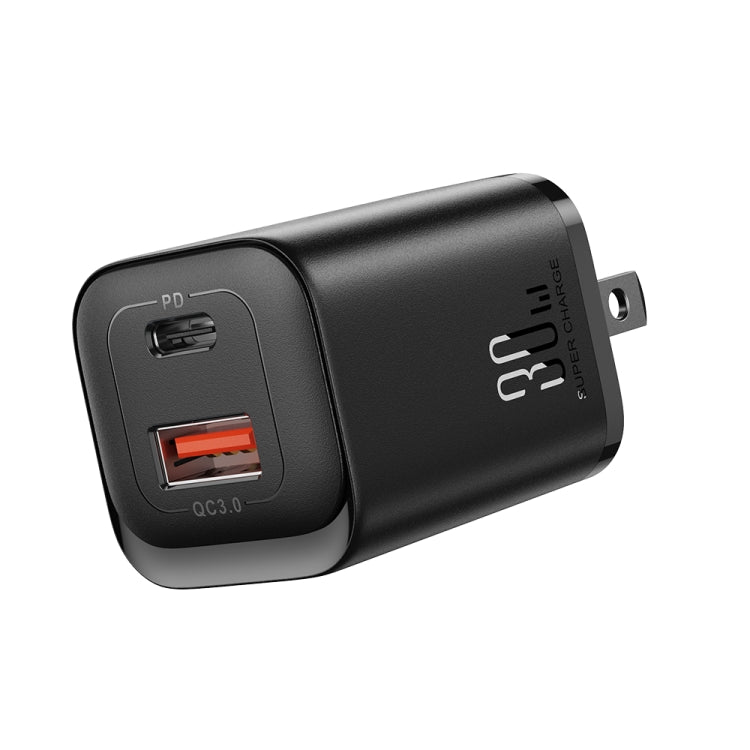 JOYROOM TCF08 30W USB+USB-C / Type-C Dual Port Charger, Plug: