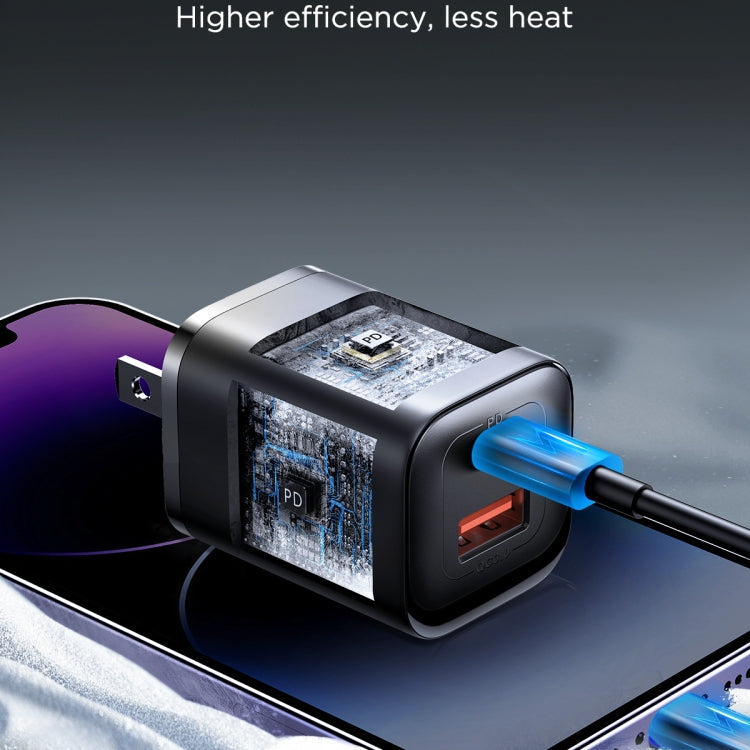 JOYROOM TCF08 30W USB+USB-C / Type-C Dual Port Charger, Plug: