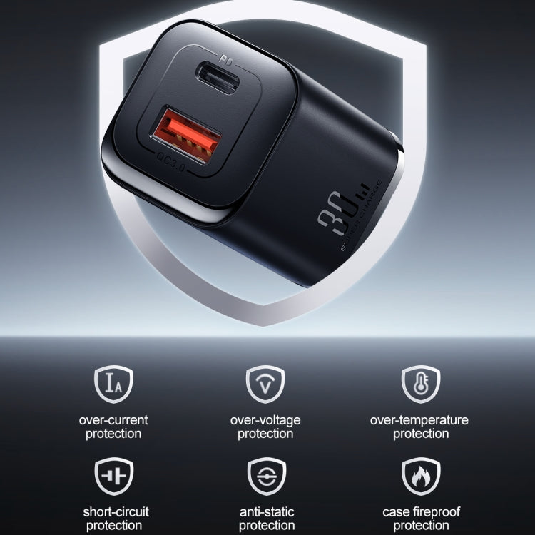 JOYROOM TCF08 30W USB+USB-C / Type-C Dual Port Charger, Plug: