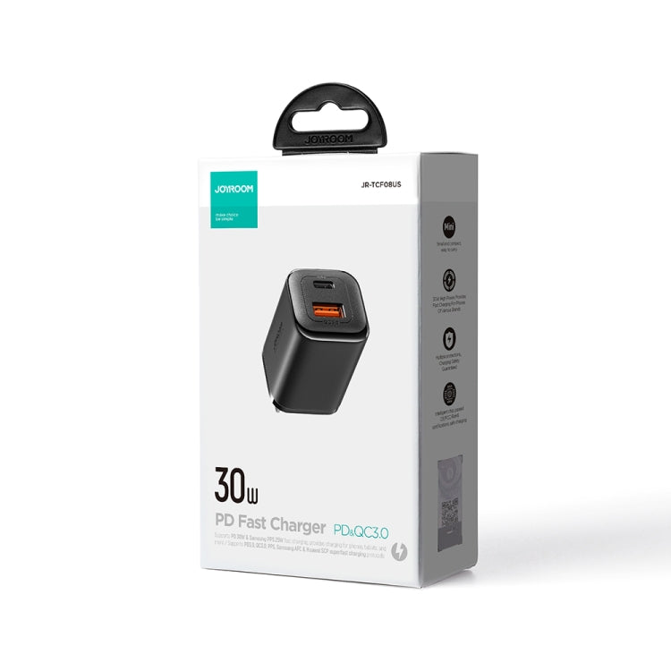 JOYROOM TCF08 30W USB+USB-C / Type-C Dual Port Charger, Plug: