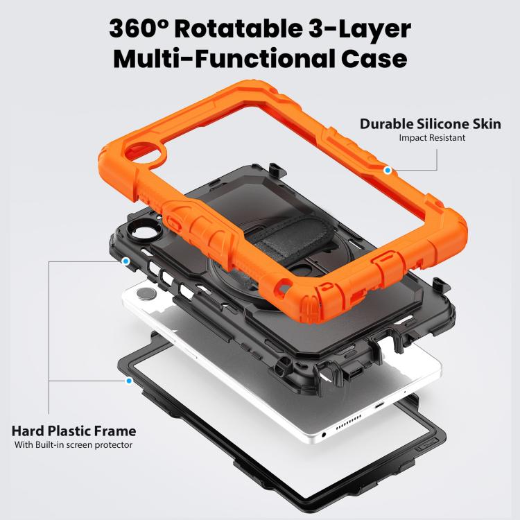 For Lenovo Tab K9 / Tab One Silicone Hybrid PC Tablet Case with Shoulder Strap
