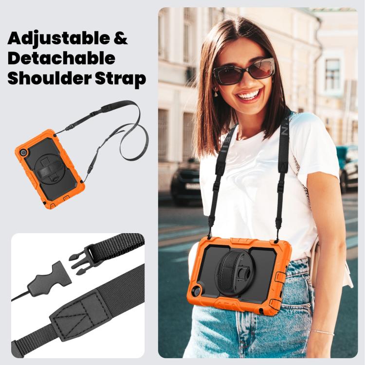 For Lenovo Tab K9 / Tab One Silicone Hybrid PC Tablet Case with Shoulder Strap