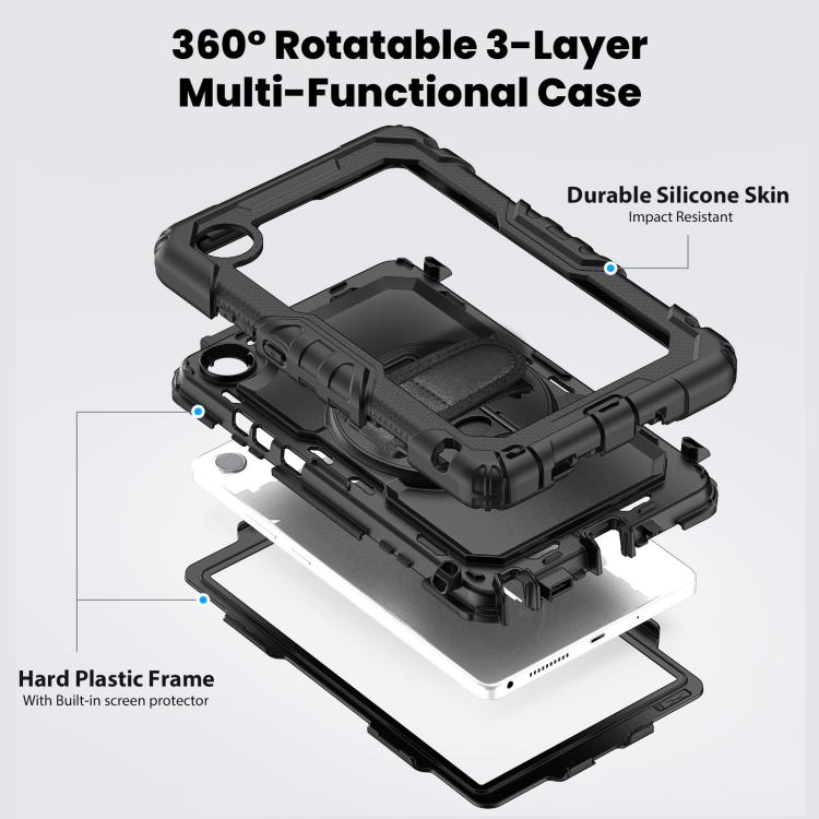 For Lenovo Tab K9 / Tab One Silicone Hybrid PC Tablet Case with Shoulder Strap
