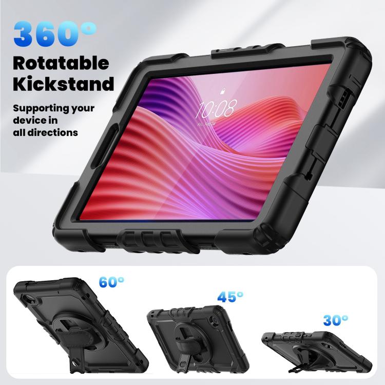 For Lenovo Tab K9 / Tab One Silicone Hybrid PC Tablet Case with Shoulder Strap