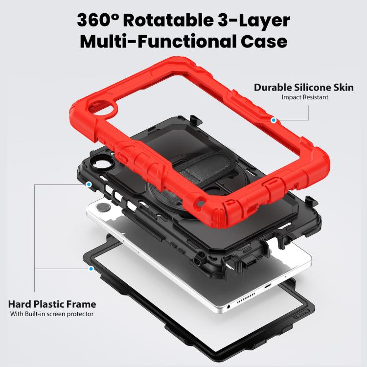For Lenovo Tab K9 / Tab One Silicone Hybrid PC Tablet Case with Shoulder Strap