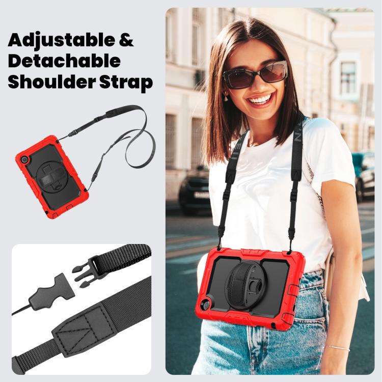 For Lenovo Tab K9 / Tab One Silicone Hybrid PC Tablet Case with Shoulder Strap