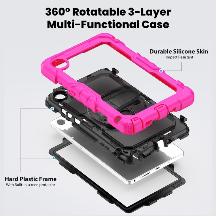 For Lenovo Tab K9 / Tab One Silicone Hybrid PC Tablet Case with Shoulder Strap