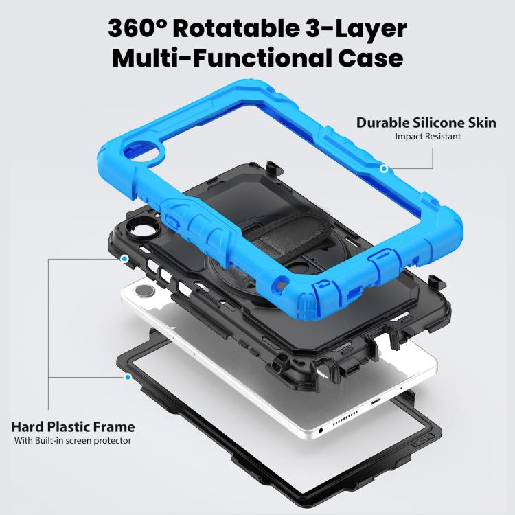 For Lenovo Tab K9 / Tab One Silicone Hybrid PC Tablet Case with Shoulder Strap